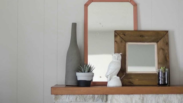 DIY Rustic Framed Pallet Wood Mirror with Colleen