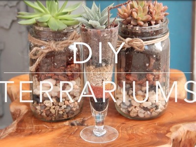 DIY - Terrariums in a Hanging Globe & Mason Jar