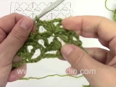 DROPS Crochet Tutorial: How to work chart in Drops 113-25