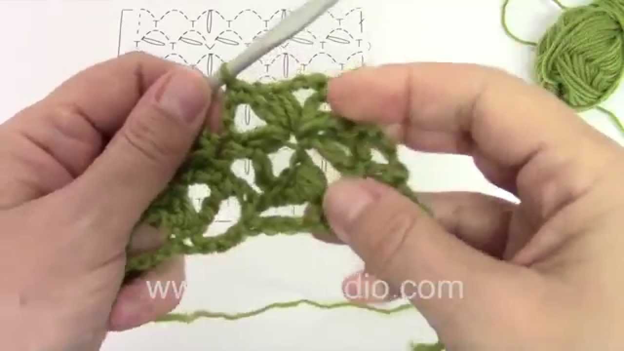 DROPS Crochet Tutorial: How to work chart in Drops 113-25