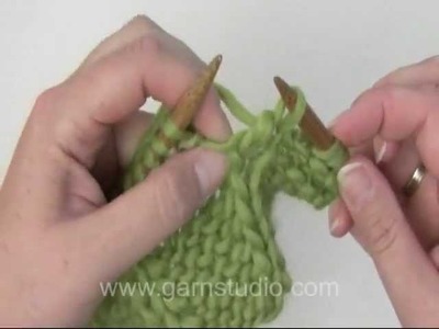 DROPS Knitting Tutorial: How to make a double stitch