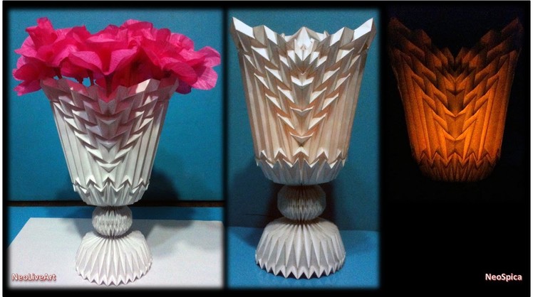 Folding Design Projects - Flower Vase 2 (Origami - PaperCraft)