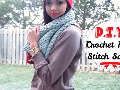 Holiday DIY ❄ Easy Crochet Puff Stitch Scarf | Enchantelle