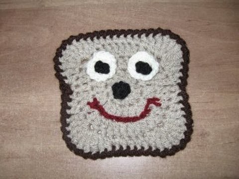 How to Crochet a Bread or Toast Motif Tutorial