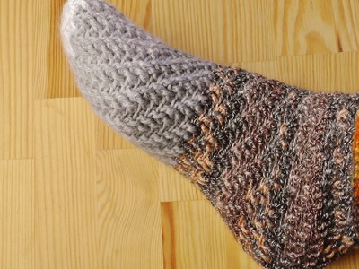How to crochet swirl socks without heel