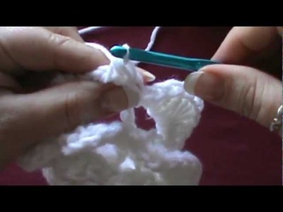 How to Crochet the "Irish Rose" flower--Video 4