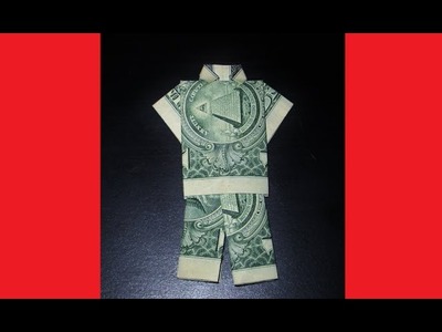 How to Fold a Money Origami SUIT. SHIRT & PANTS- Father's Day Gift Idea Crafts- Easy Dollar Origami