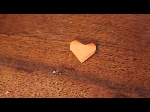 How to Fold Paper Strips Into Small Hearts : Paper Folding Projects