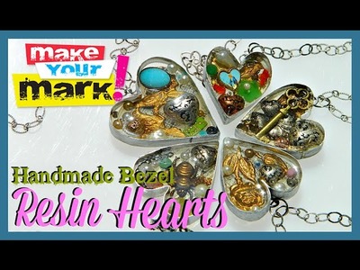 How to: Handmade Bezel Resin Hearts