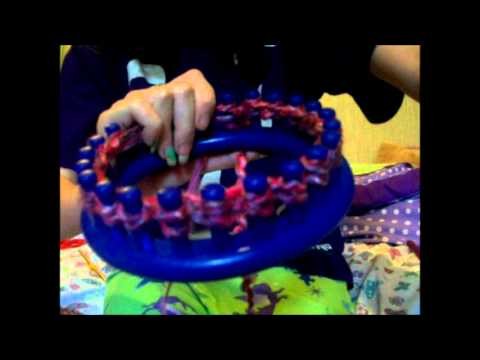 How to loom knit a scarf part 1 casting on