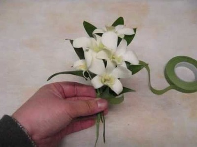 How to make a Orchid Corsage for Wedding or Prom