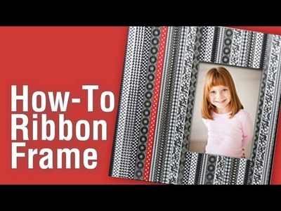 How-To Make a Patterned Frame with Ribbons and Scrapbook Paper.