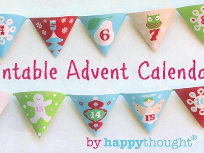 How to make an Advent Calendar: Printable Christmas paper craft: Easy to do - Watch now.