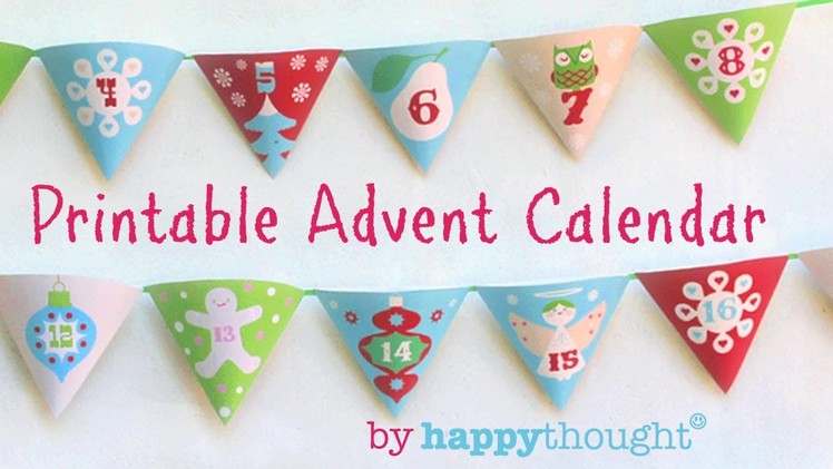 How to make an Advent Calendar: Printable Christmas paper craft: Easy to do - Watch now.