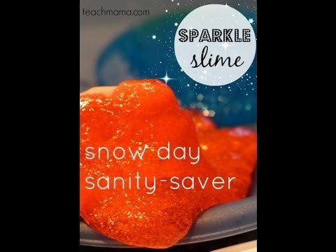 How to make homemade slime | snow day sparkle slime craft | teachmama.com
