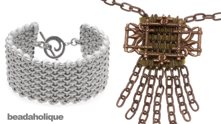 How to Weave Faux Suede Cord Through Chain