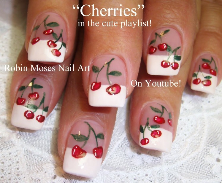 Nail art Tutorial | Easy Cherry Nails | Summer Cherries Nail Design