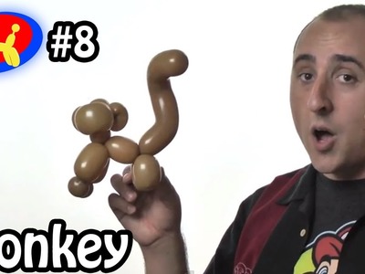 One Balloon Monkey - Balloon Animal Lessons #8 ( globoflexia )