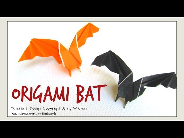 Origami Bat - Halloween Crafts - How to Make A Paper Bat Decoration