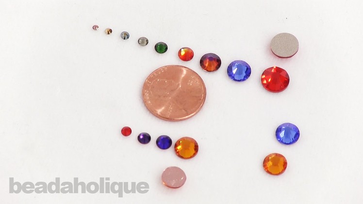 Overview: Swarovski Crystal Rhinestone Sizes and the Difference between Hotfix and No Hotfix
