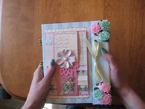 Scrapbook Mini Album with Stitched and Beaded spine (Tutorial available)