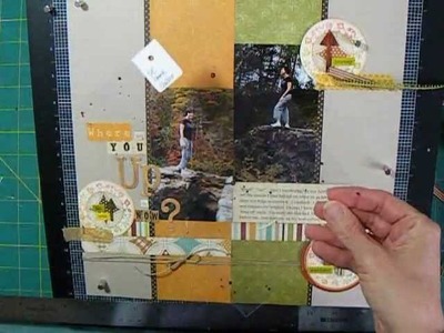 Scrapbooking Page Process - Embellishment Groupings and Printed Journaling