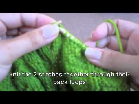 Ssk -slip slip knit stitch