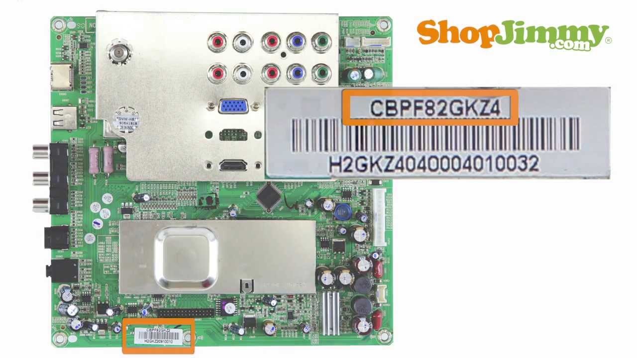 Vizio TV Repair Tutorial Part Number Identification Guide for Vizio