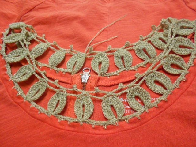 Cuello de Blusa tejido Crochet