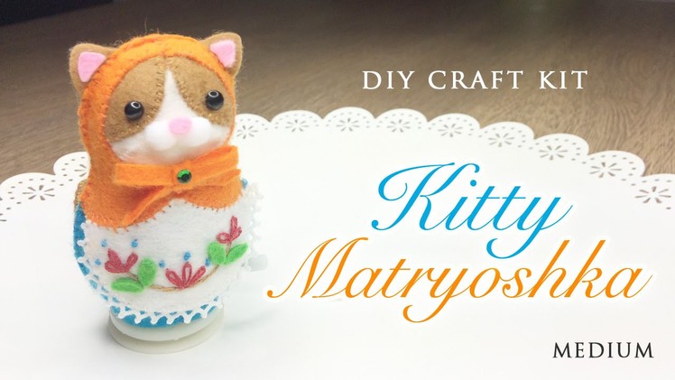 DIY Clockwork Cat Russian Doll - Japanese Sewing Craft Kit