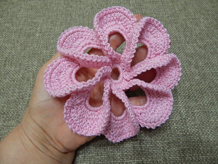 Flor # 12 Pétalos 3D Crochet