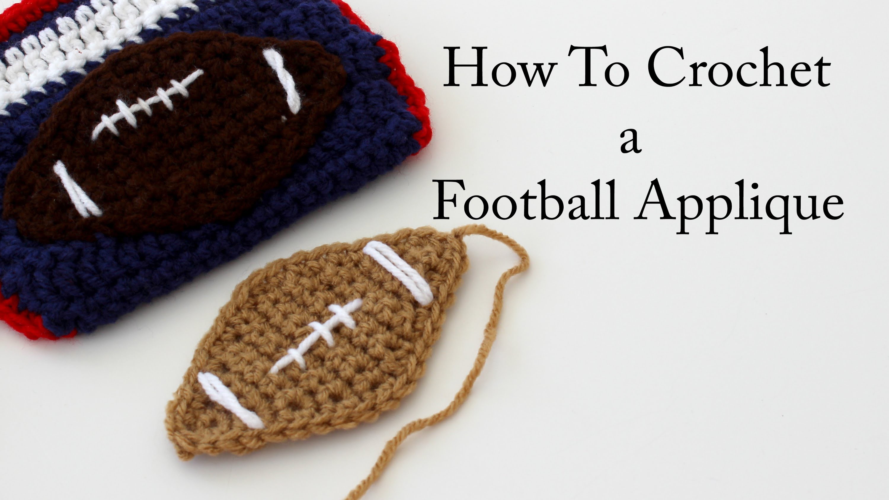 How To Crochet a Football Applique, My Crafts and DIY Projects