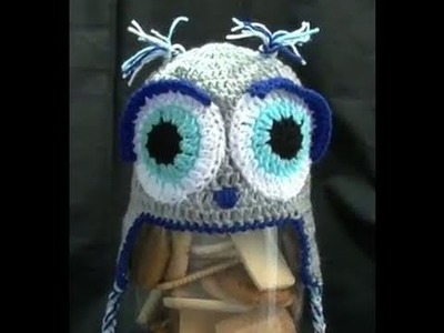 How to Crochet a Owl beanie Part 2 of 2 - Pattern Designed by Brooke Till