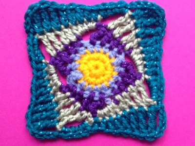 How to Crochet a Square Motif Pattern #9 │ by ThePatterfamily