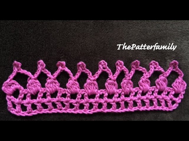 How to Crochet the Edge. Border. Trim Stitch Pattern #30 │ by ThePatterfamily