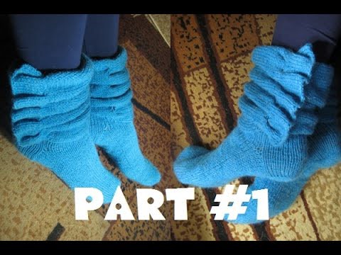 How to knit beautiful socks( part 1)_Носки Роза ветров ( часть 1)