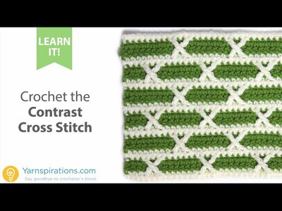 How To Knit the Contrast Cross Stitch