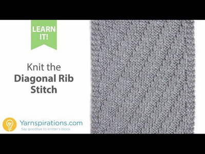 How-To Knit the Diagonal Rib Stitch