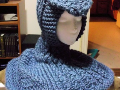 How to Loom Knit a Cabled Hooded Cowl