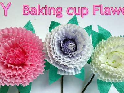 How to make Baking cup flowers - Ana DIY crafts