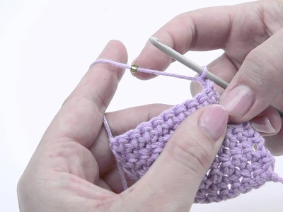 Learn How To Crochet Working Bead into a Double Crochet Fabric
