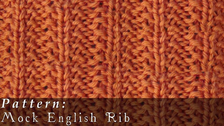 Mock English Rib  |  Knit  |  Easy