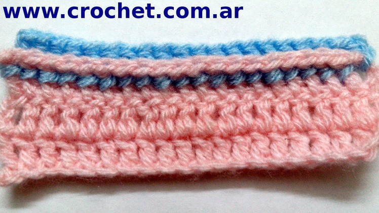 Punto Relieve por atrás en tejido crochet tutorial paso a paso.