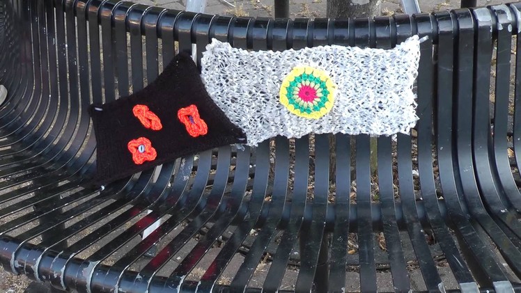 The Knit Wits yarn bomb Wolverton