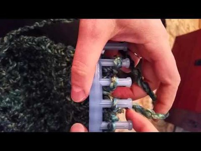 Three-step stitch - loom knitting - flat panel