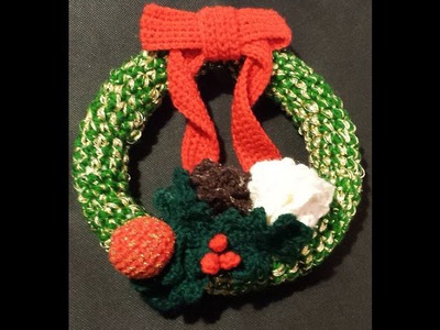 Tutorial ghirlanda natalizia all'uncinetto amigurumi -  corona de Navidad - Christmas wreath crochet