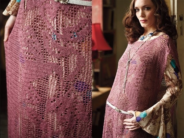 #26 Filet Lace Caftan, Vogue Knitting Crochet 2013 Special Collector's Issue