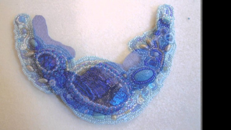 A bead embroidered necklace from sketch to finished piece