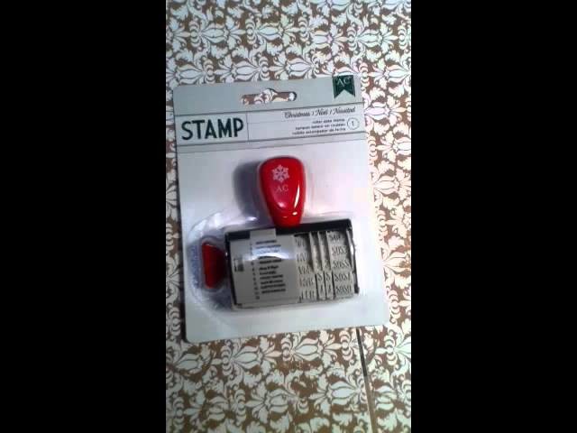 American Crafts Christmas Date Stamp