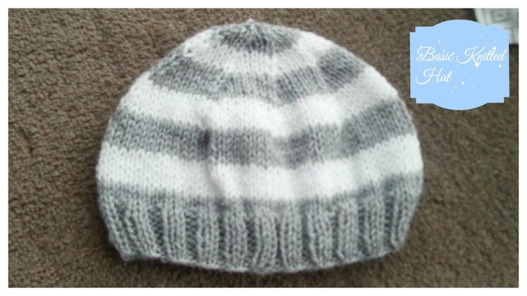 Basic Knitted Baby Hat 3-6 months